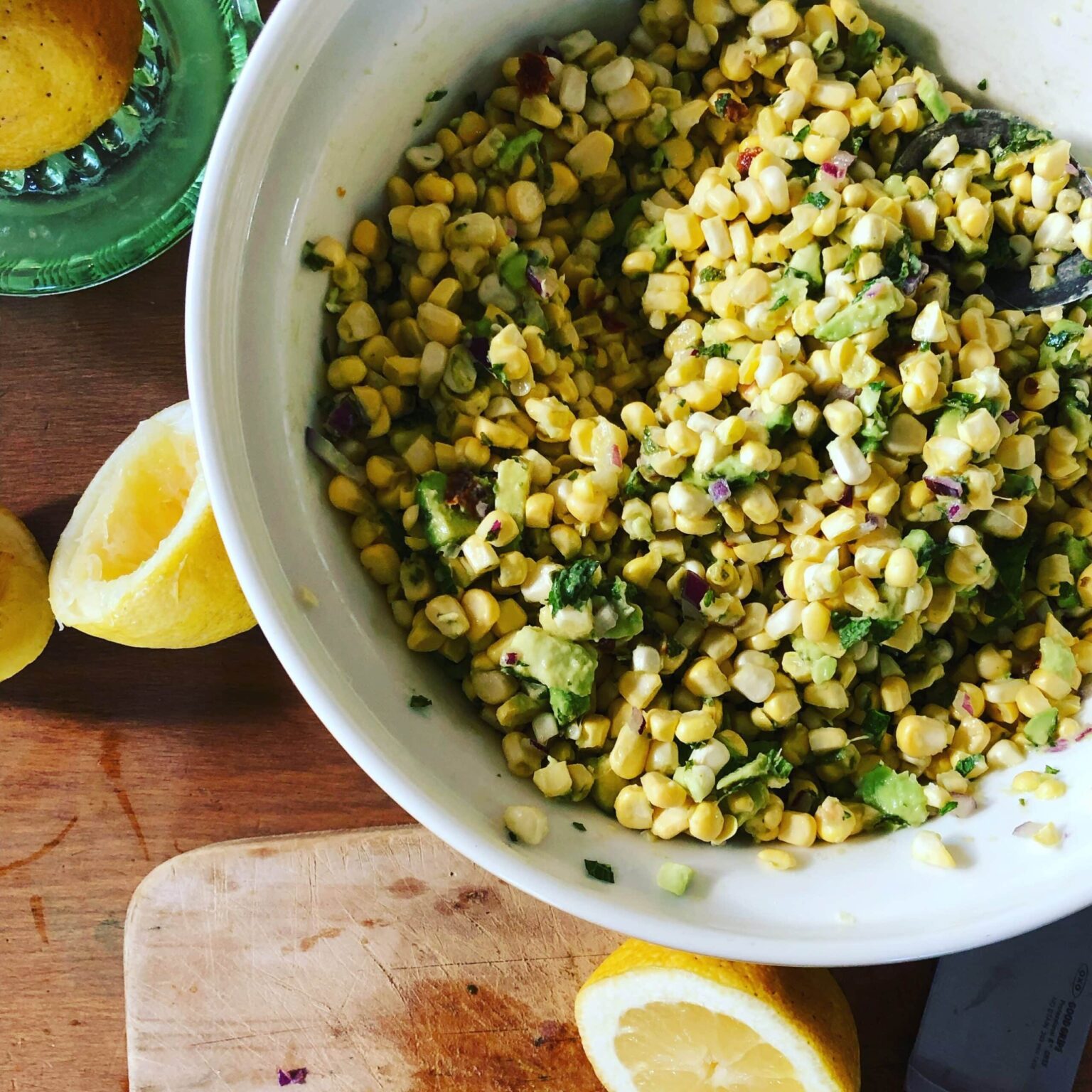 Summer Corn & Avocado Salad Mixed Roots