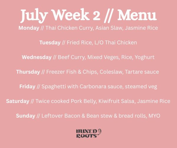 July Menu Week 2